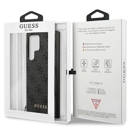 Guess 4G Charms Collection - Etui Samsung Galaxy S23 Ultra (szary)