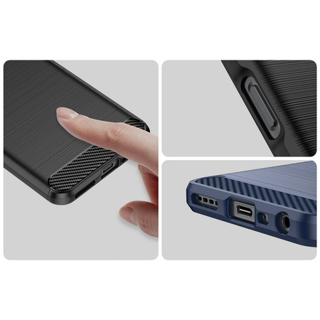 Carbon Case für Realme 10 5G / Realme 9i 5G Flexible Silikon-Carbon-Abdeckung Schwarz