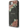 Guess 4G Flowers Print MagSafe case for iPhone 16e - black