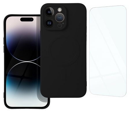 Etui do iPhone 15 Pro Max MagSafe czarne + Szkło