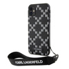 Karl Lagerfeld KLHCN61SAKLMBSK iPhone 11 / Xr 6,1" schwarz/schwarzes Hardcase Monogram Losange Saffiano