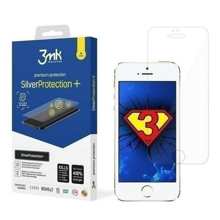3MK Silver Protect+ iPhone 5/5S/SE Folia Antymikrobowa montowana na mokro