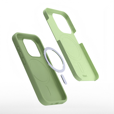 Nakładka Etteri Silicone Mag do iPhone 13 6,1" jasnozielona