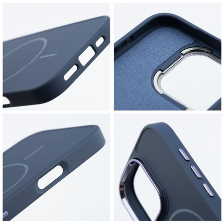 Futerał FRAME MAG COVER kompatybilny z MagSafe do IPHONE 15 PRO granatowy
