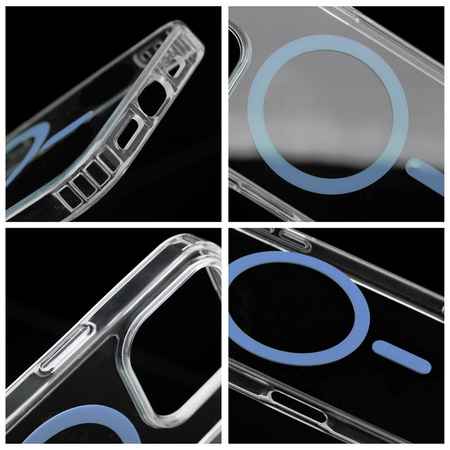 Drop Glue Colorful Ring Mag Cover kompatybilny z MagSafe pasuje do SAMSUNG S25 jasny niebieski