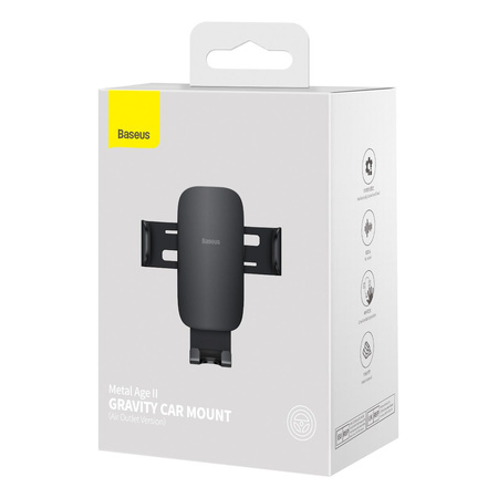 Baseus Metal Age II gravitational grip on the car grid - black