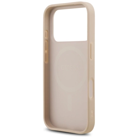 Guess Saffiano Classic Logo MagSafe Case für iPhone 17 Pro - Pink