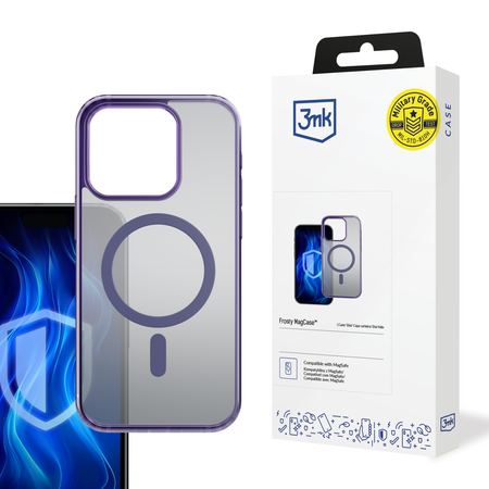 3MK Frosty MagCase iPhone 15 Pro Max fioletowy/purple