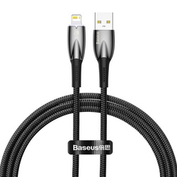 BASEUS kabel USB A do Apple Lightning 8-pin 2,4A Glimmer Series CADH000201 1m czarny