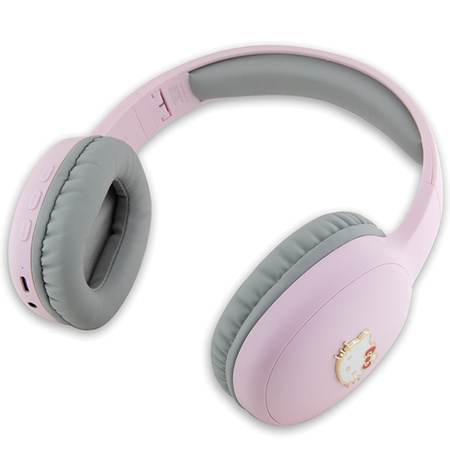Hello Kitty słuchawki nauszne Bluetooth HKBHA1BKHLMP różowe/pink Metal Logo