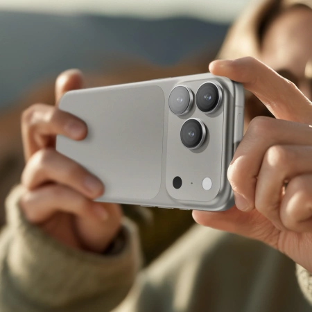 AmazingThing Saphir-Kameraglas für iPhone 17 Pro / Pro Max – mit silbernem Rahmen