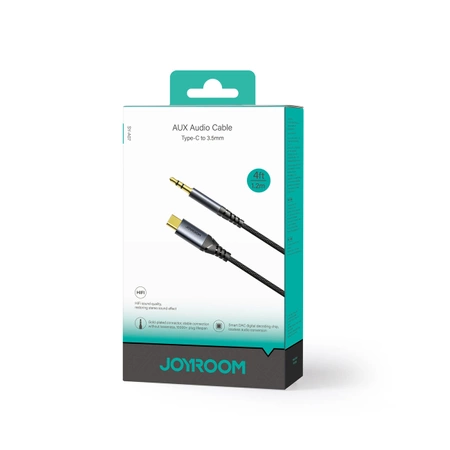 Joyroom Stereo-Audiokabel AUX 3,5 mm Miniklinke – USB-C für Telefon 1,2 m schwarz (SY-A07)