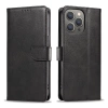 Leather Book Case für iPhone 16 Pro Max – Schwarz