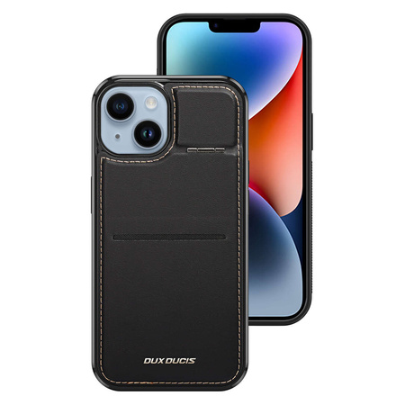 3 w 1 etui iPhone 14 Plus z MagSafe portfel blokada RFID podstawka Dux Ducis Rafi Mag - czarne