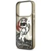 Etui Karl Lagerfeld Liquid Glitter Choupette Logo MagSafe na iPhone 17 Pro - czarne