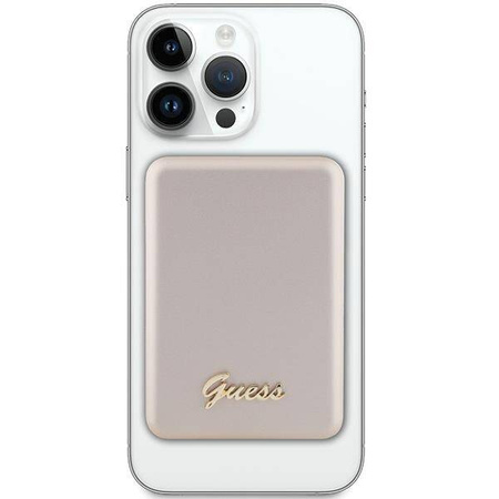 Guess powerbank indukcyjny 15W GUPBM5ALGSGD 5000mAh złoty MagSafe Metal Script Logo