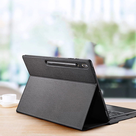 DUX DUCIS etui DK składane z podświetlaną klawiaturą bezprzewodową do SAMSUNG Tab S10 Ultra/S9 Ultra/S8 Ultra czarne