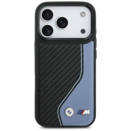 Etui BMW M Carbon Logo MagSafe na iPhone 17 Pro - niebieskie