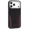 Etui Audi R8 Genuine Leather MagSafe do iPhone 17 Pro Max - czarno-czerwony