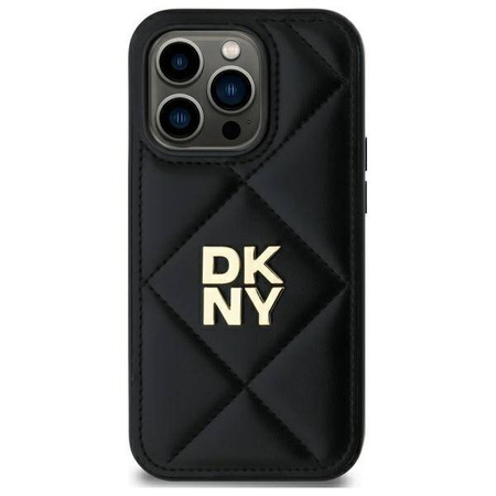 Oryginalne Etui IPHONE 14 PRO MAX DKNY Quilted Stack Logo (DKHCP14XPQDSLK) czarne