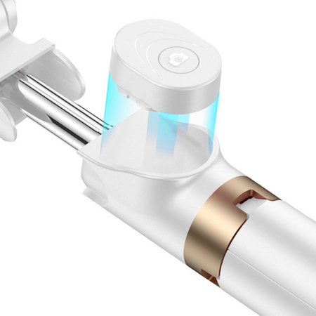 Zestaw / uchwyt selfie z pilotem na bluetooth tripod LED SSTR-20 biały