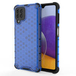 Honeycomb etui pancerny pokrowiec z żelową ramką Samsung Galaxy A22 4G niebieski