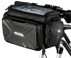 WILDMAN sakwa rowerowa na kierownicę na zamek 4L GS6 czarna