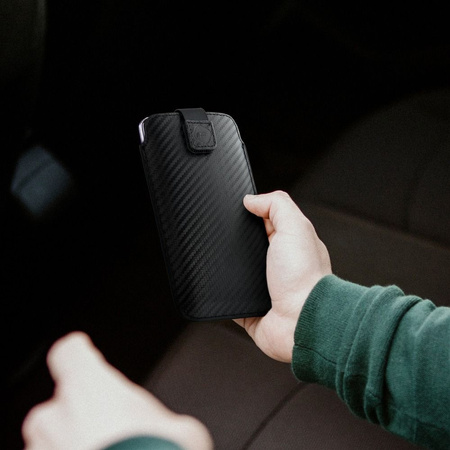 Futerał Uniwersalny POCKET Carbon - Model 11 - do IPHONE 12 / 12 PRO SAMSUNG Note / Note 2 / Note 3 / Xcover 5 / S21