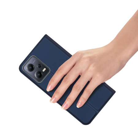 Dux Ducis Skin Pro Case For Xiaomi Redmi Note 12 5G / Poco X5 5G Flip Cover Card Wallet Stand Blue
