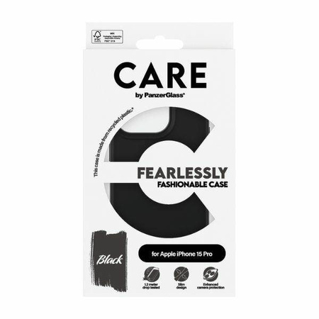 CARE by PanzerGlass Fearless Fashion Case für iPhone 15 Pro – Schwarz