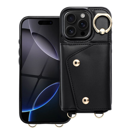 Futerał portfel WONDER dla IPHONE 16 czarny