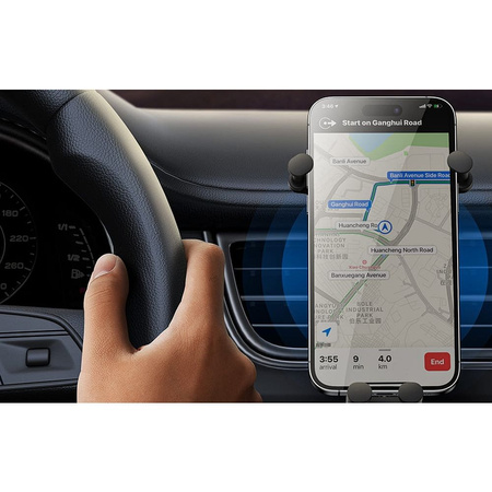 Baseus Stable Gravitational Wireless Charging Car Mount Pro 15W (black)