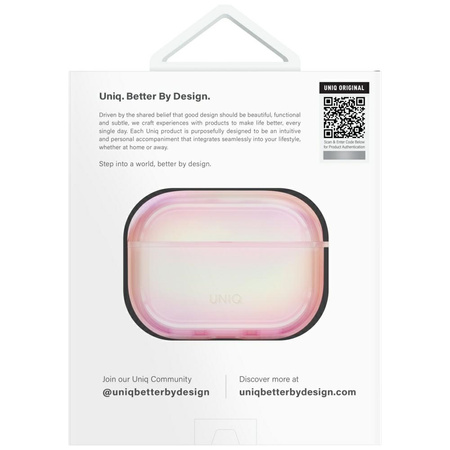 Etui UNIQ Iridescia do AirPods Pro 2 Hang Case pink prism