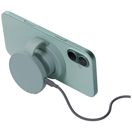 Ładowarka indukcyjna Bazic GoMag Trio 2  3w1 15W magnetyczna do iPhone/Watch/AirPods pistacjowy