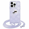 Karl Lagerfeld KLHMP15XHCKCKLCU iPhone 15 Pro Max 6.7" fioletowy/purple hardcase IML Crossbody Monogram Karl & Choupette Head MagSafe