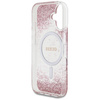 GUESS futerał do IPHONE 16 kompatybilny z MagSafe GUHMP16SRGRGEP (Resin Bottom Glitter) różowy