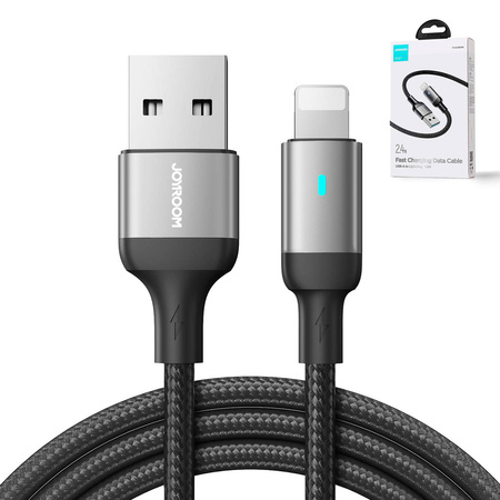 Joyroom cable USB - Lightning 2.4A A10 Series 1.2 m black (S-UL012A10)