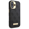Original Case IPHONE 16 Guess Hardcase 4G Logo Plate MagSafe (GUHMP16SU4GPRK) black