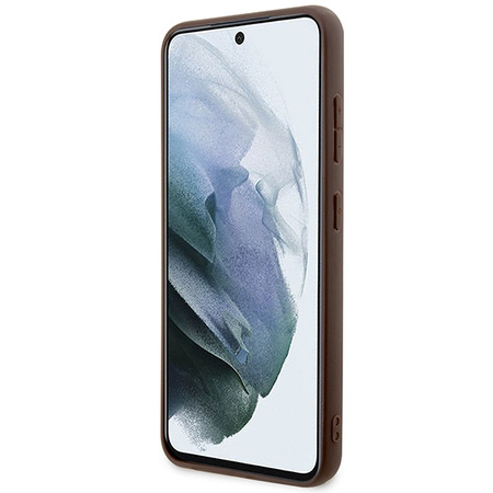 Oryginalne Etui GUESS Hardcase GUHCS24M4GMGBR do Samsung S24 Plus (Leather 4G Metal Logo / brązowy)