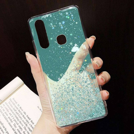 Etui IPHONE 12 PRO MAX (6,7) Brokat Cekiny Glue Glitter Case miętowe