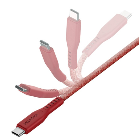 ENERGEA kabel Flow USB-C - LightningC94 MFI 1.5m czerwony/red 60W 3A PD Fast Charge