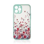 Design Case etui do iPhone 12 Pro Max pokrowiec w kwiaty jasnoniebieski