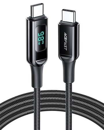 Acefast kabel USB Typ C - USB Typ C 2m, 100W (20V/5A) czarny (C6-03 Black)