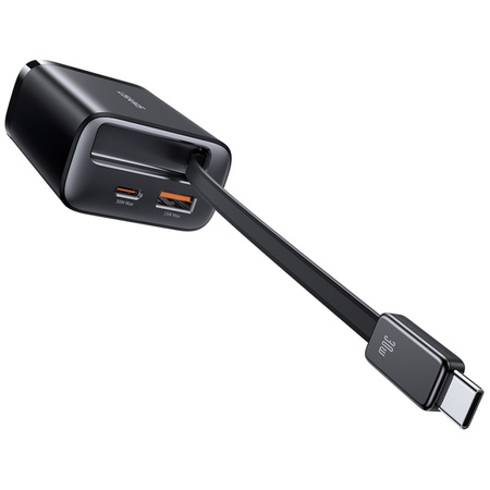 Ładowarka sieciowa USAMS Xiang Series CC296 30W 1xUSB-C 1xUSB-A + kabel USB-C biały