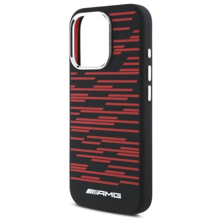 Original Handyhülle IPHONE 16 PRO AMG Hardcase Silicone Graphics MagSafe (AMHMP16L24SSRRK) schwarz