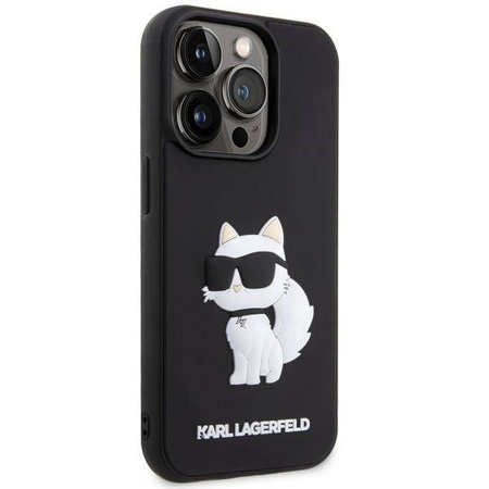 Karl Lagerfeld KLHCP14X3DRKHNK iPhone 14 Pro Max 6.7" black/black hardcase Rubber Choupette 3D