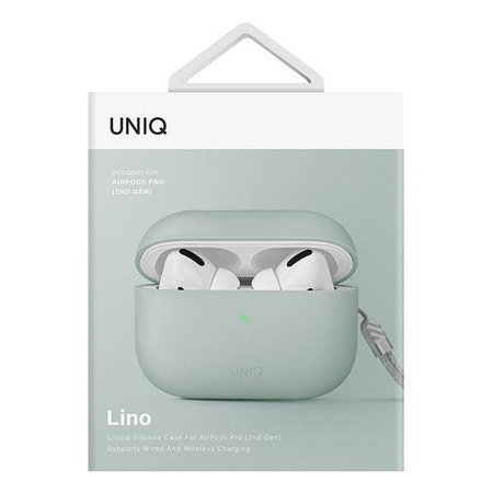 Etui Uniq Lino na AirPods Pro 2 - miętowe
