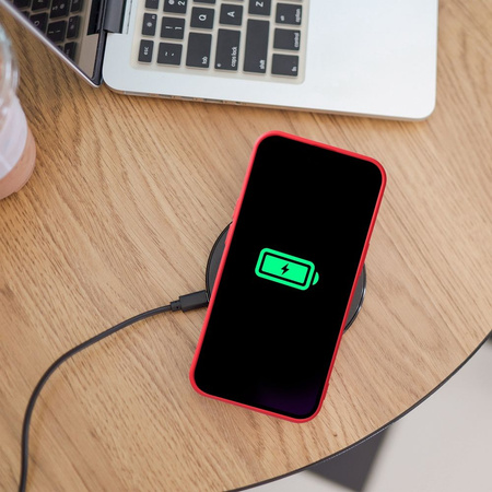 Futerał SILICONE MAG COVER kompatybilny z MagSafe do SAMSUNG A56 czerwony