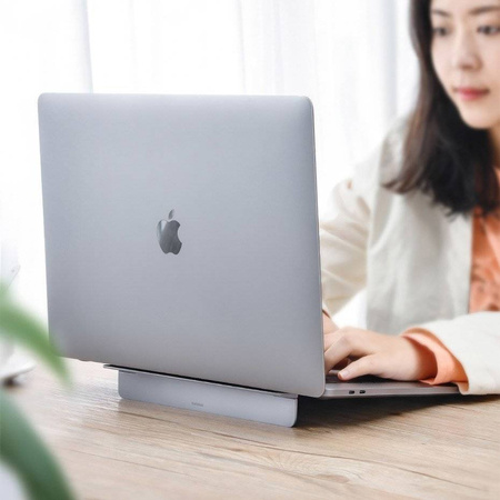 Baseus samoprzylepna aluminiowa podstawka pod laptopa MacBook składana szara(SUZC-0G)