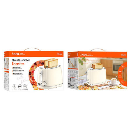 HOCO toster w stylu Retro 850W HE50 biały